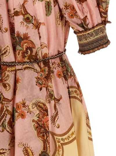 Zimmermann Womens Mauve Jacobean Aster Billow Silk Maxi Dress Xl In Multi