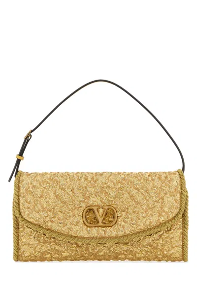 Valentino Garavani Mini Structured Handbag With Signature Detailing In Neutral