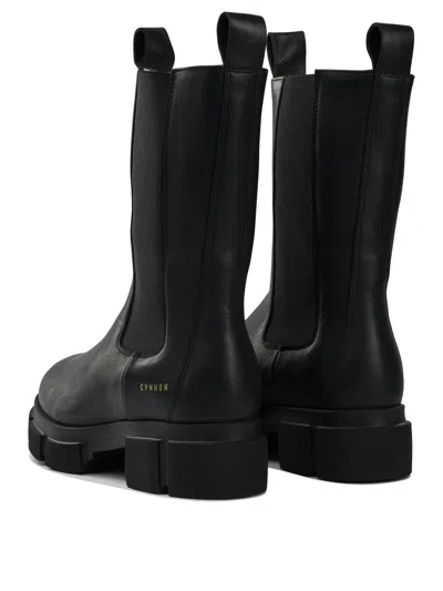 Copenhagen Leather Pull-on Ankle Boots In Black