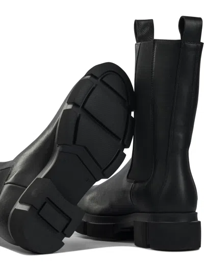 Copenhagen Leather Pull-on Ankle Boots In Black