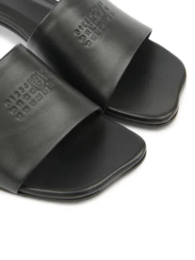 Mm6 Maison Margiela Numbers-motif Sandals In Black