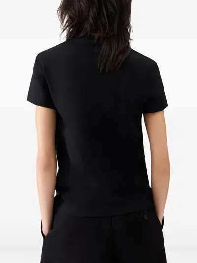 Jacquemus Womens Black Le T-shirt Grosgrain-logo Cotton-jersey T-shirt
