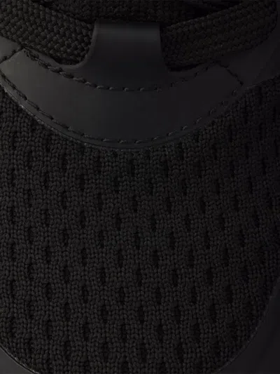 Prada Mesh Panel Sneakers Rubber Sole In Black