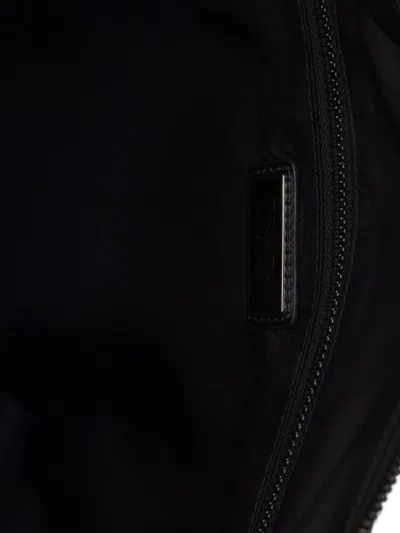Prada Explore Triangle Logo Nylon Messenger Bag In Black