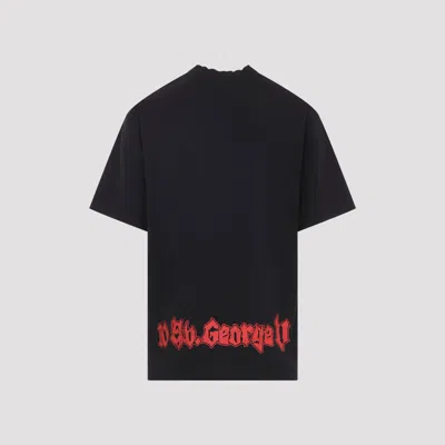 Balenciaga Cotton Salon De Couture Gothic T-shirt In Black