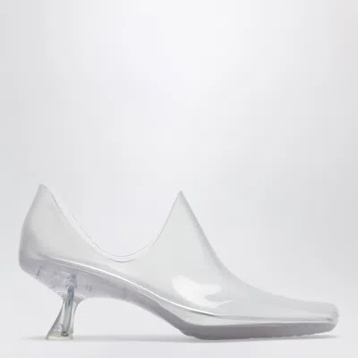 Loewe Emily Aqua Bootie 45 In Rubber With Multicolor Socks Pumps White In Silver