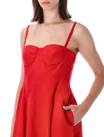 Ralph Lauren Marigot Paneled Cotton-blend Poplin Maxi Dress In Red