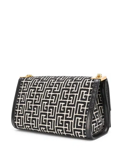 Balmain 1945 Medium-monogram Jacquard In Black