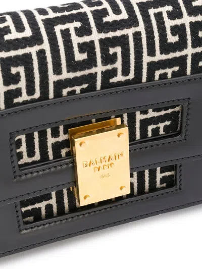 Balmain 1945 Medium-monogram Jacquard In Black