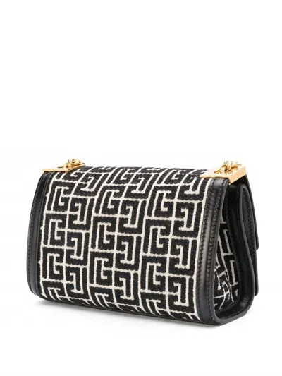 Balmain 1945 Medium-monogram Jacquard In Black