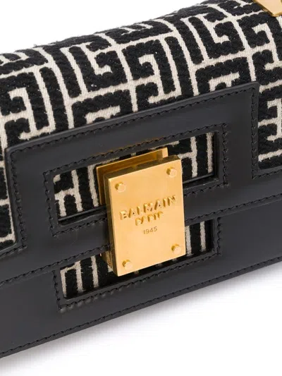 Balmain 1945 Medium-monogram Jacquard In Black