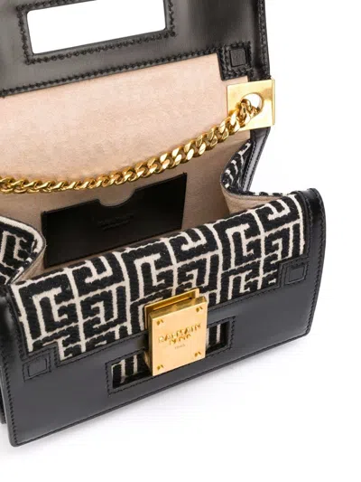 Balmain 1945 Medium-monogram Jacquard In Black