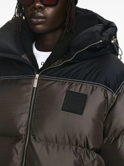 Off-white Patch Down Jacket In Black