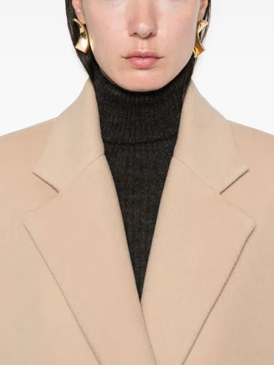 Jil Sander Short Double Breasted Tailor Made Crombie In Neutral