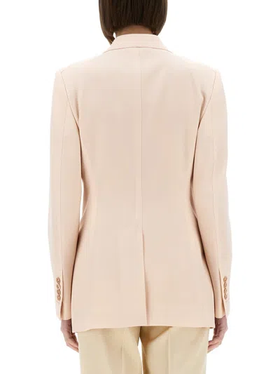 Tom Ford Single Breasted Wool Jacket In Brown