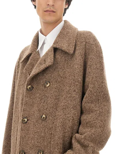 Dolce & Gabbana Double-breasted Wool Blend Jacket In Multi