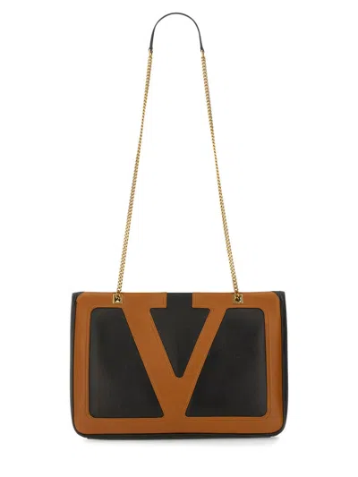 Valentino Garavani Black And Brown Viva Superstar Totes In Multi