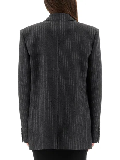 Saint Laurent Cassandre Double-breasted Jacket In Black