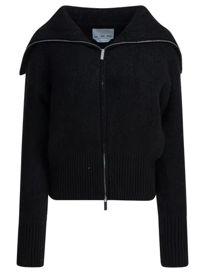 Sa Su Phi Cashmere-blend Bomber Jacket In Black