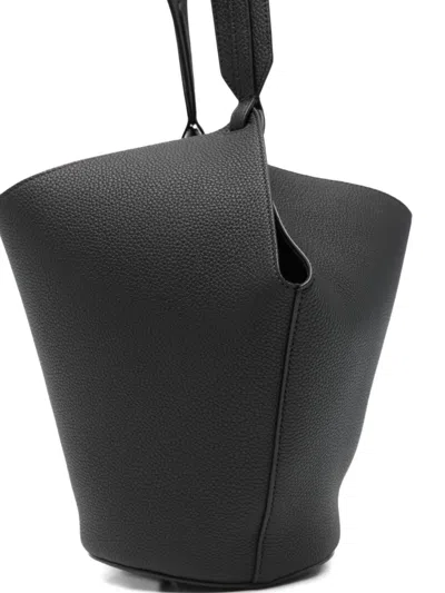 Khaite Mini Tote Handbag With Luxurious Calfskin In Black