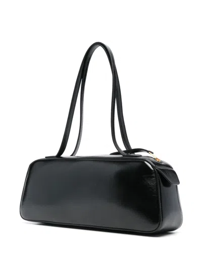 Khaite Hold All String Small Square Bauletto Shoulder Bag Shoulder Bags Black In Black