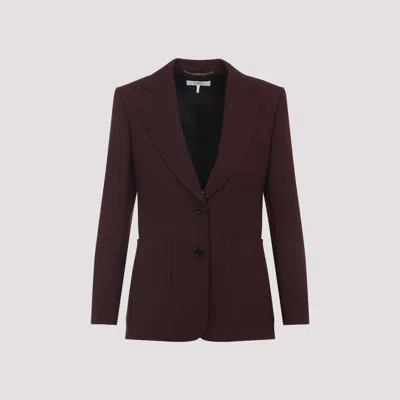 Chloé Suits Sigle Breasted Blazer Jackets Bordeaux In Brown