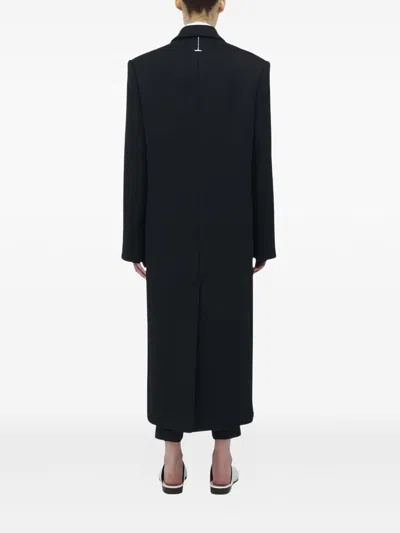 Alexander Mcqueen Double-breasted Flap-pocket Coat In Black