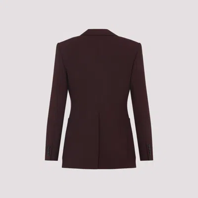 Chloé Suits Sigle Breasted Blazer Jackets Bordeaux In Brown