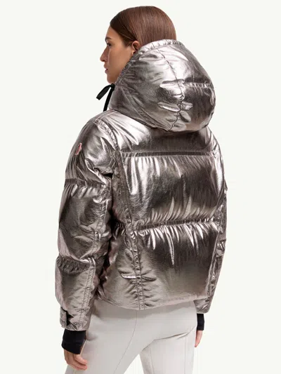 Moncler Calaque Down Jacket In Metallic