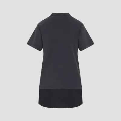 Balenciaga Women Hybrid T-shirt Dress With Sport Icon Logo In Black