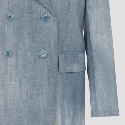 Ermanno Scervino Tailored Polyester Blazer Jacket Notch Lapel In Blue