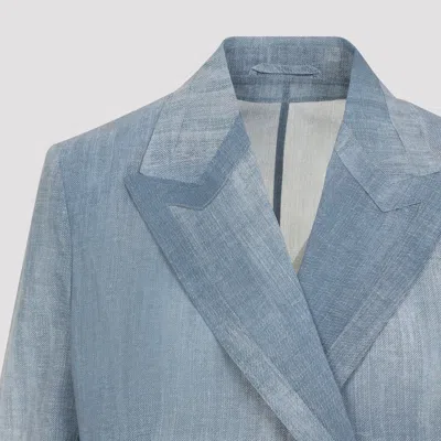 Ermanno Scervino Tailored Polyester Blazer Jacket Notch Lapel In Blue