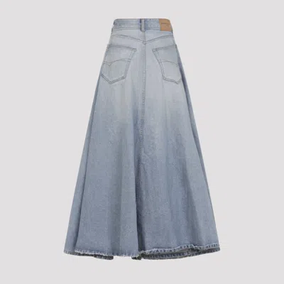 Balenciaga Maxi Skirt With Innovative Design And Five-pocket Style In Blue