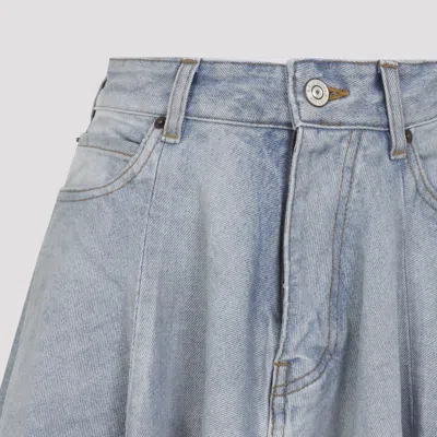 Balenciaga Maxi Skirt With Innovative Design And Five-pocket Style In Blue