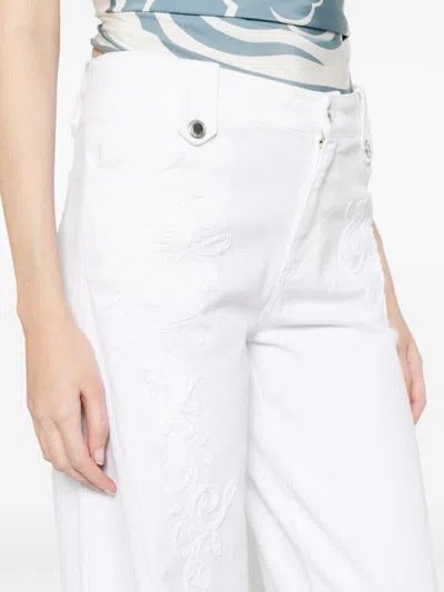 Ermanno Flared Denim Jeans In White