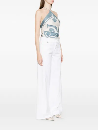 Ermanno Flared Denim Jeans In White