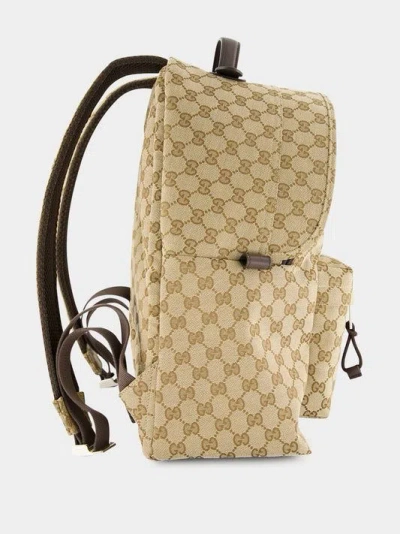 Gucci Medium Fabric Backpack In Neutral