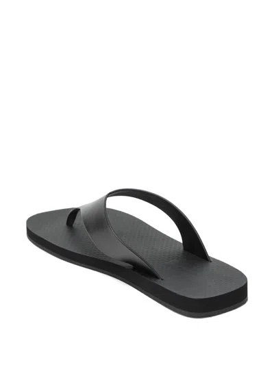The Row Dune Classic Leather Thong Sandals In White