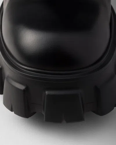 Prada Monolith Brushed Boots In Black