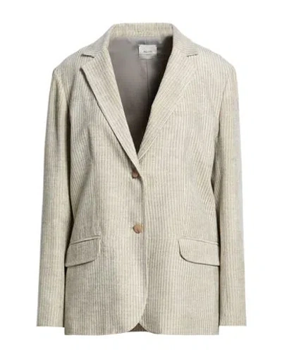 Alysi Striped Single-breasted Jacket In Gray