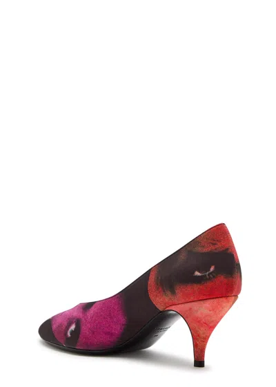 Versace Tina 65 Printed Silk Faille Pumps In Multi