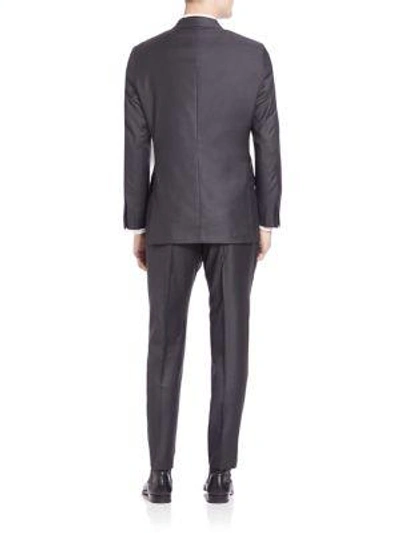 Hickey Freeman Solid Wool Suit Set In Grey