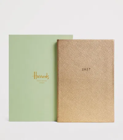 Harrods Metallic Leather A5 2027 Diary In Multi