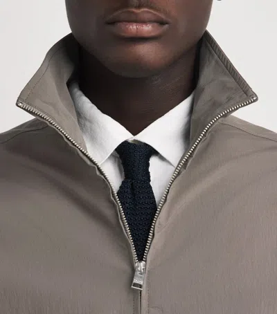 Frame Cotton-blend Jacket In Gray