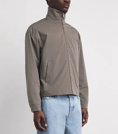 Frame Cotton-blend Jacket In Gray