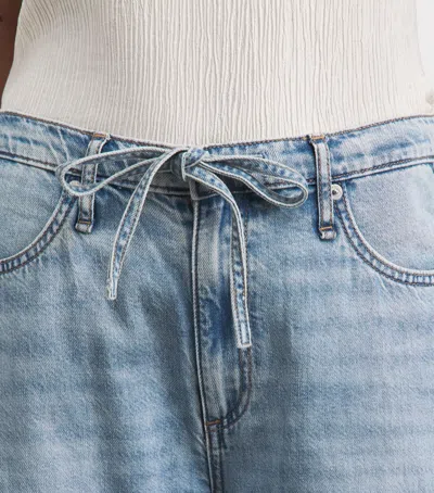 Rag & Bone Drawstring Phoebe Wide-leg Jeans In Blue