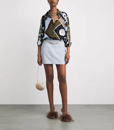 Pucci Silk Oversized Printed Shirt In Multi