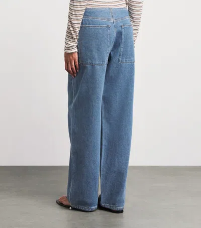 Still Here Drawstring Sport Wide-leg Jeans In Multi