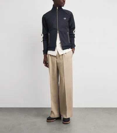 Fred Perry Embroidered Taped Track Jacket In Multi