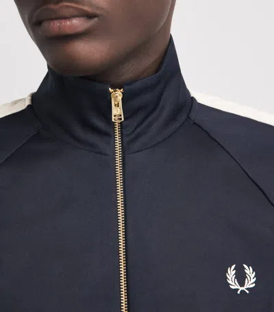 Fred Perry Embroidered Taped Track Jacket In Multi